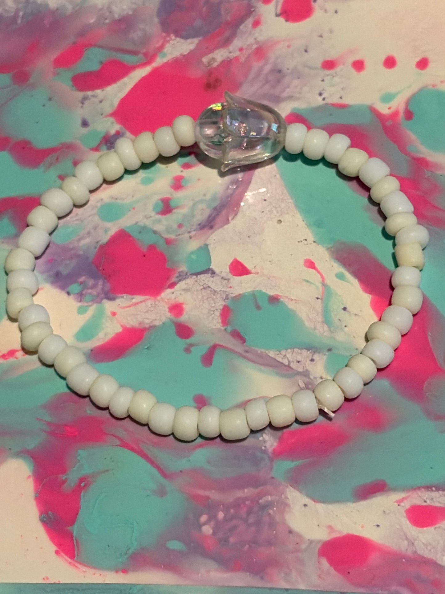 Cute pastel seed bead bracelet