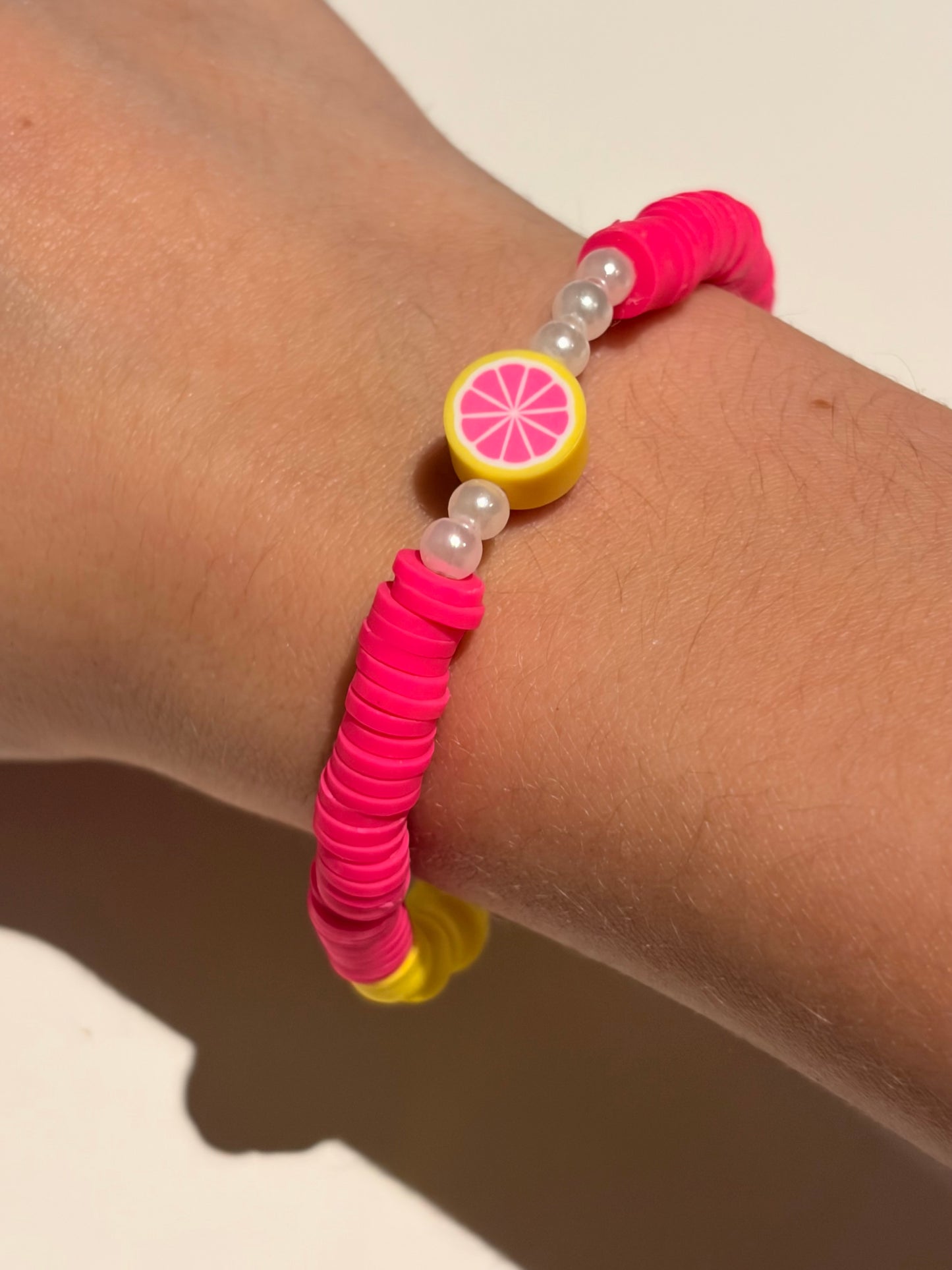 Yellow and pink Mellon bracelet