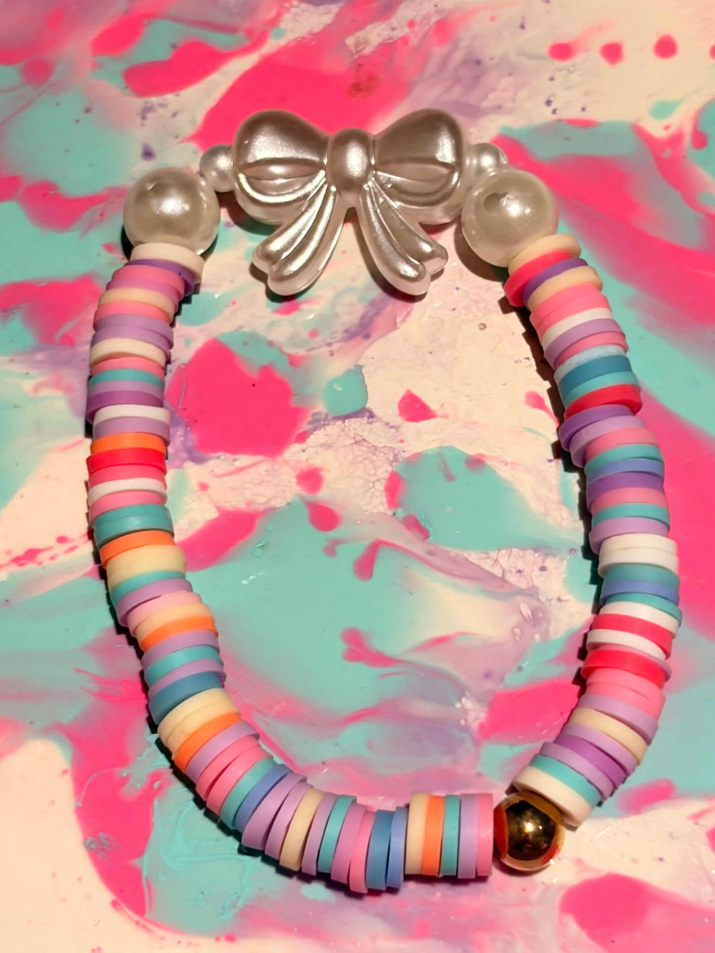 Pastel bow bracelet