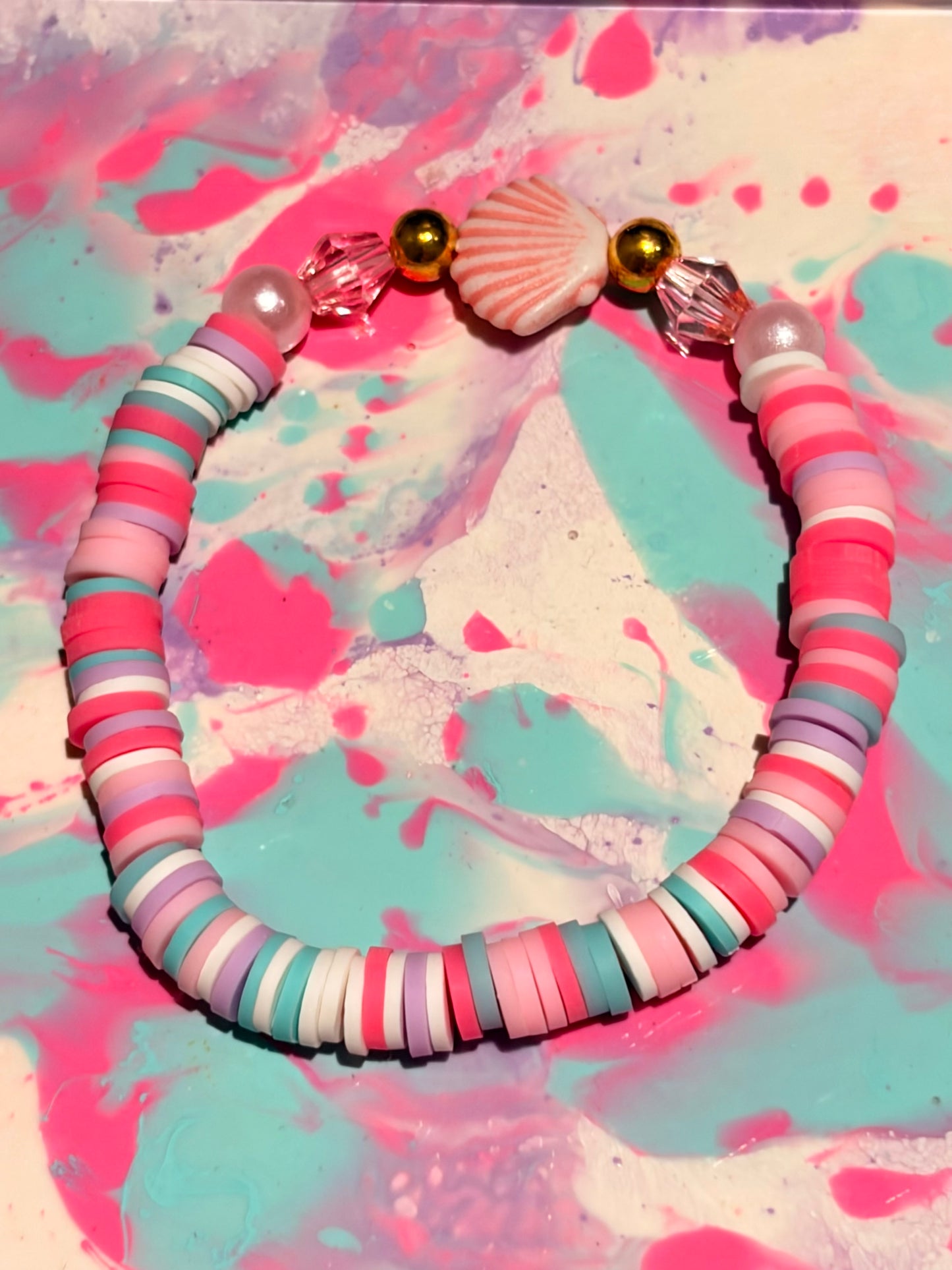 Pastel shell bracelet