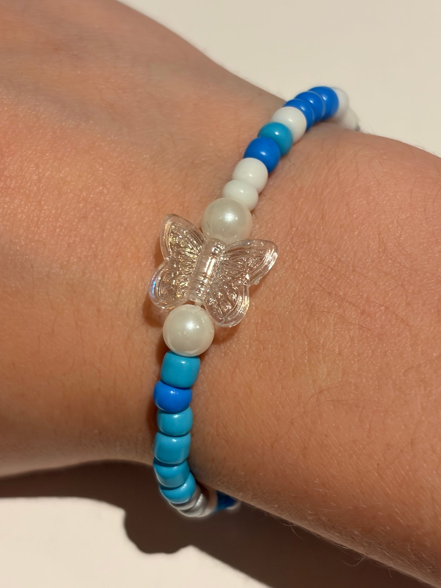 Blue butterfly bracelet