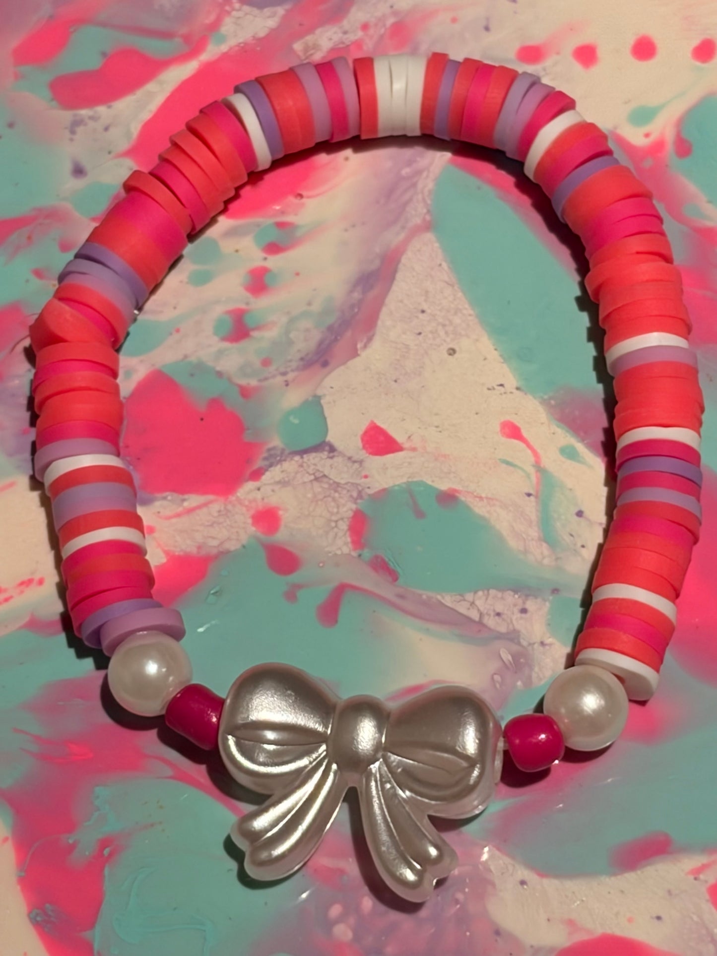 Cute bright pink bracelet