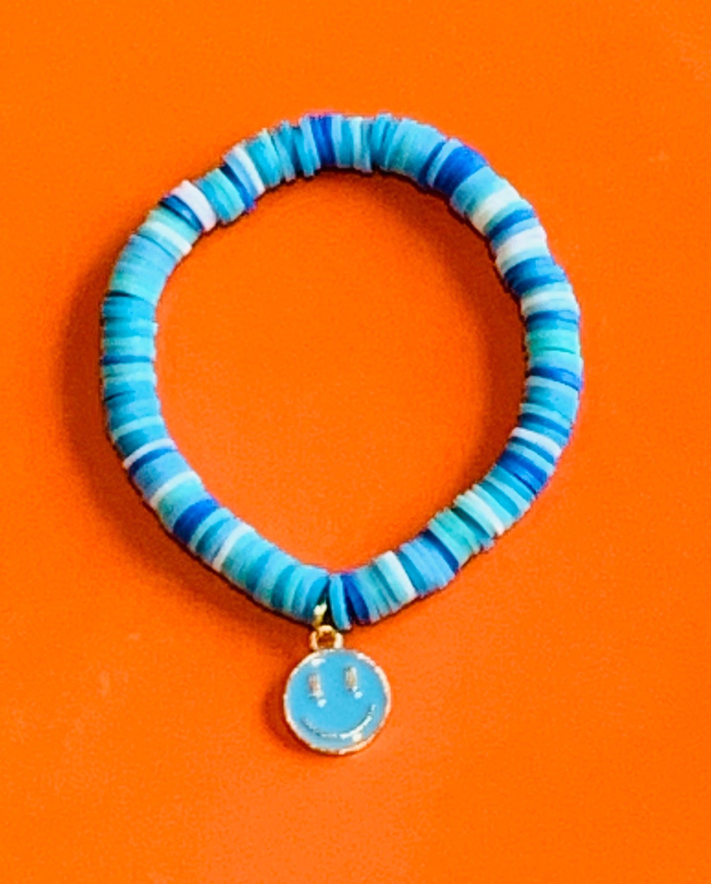 Blue smile face bracelet