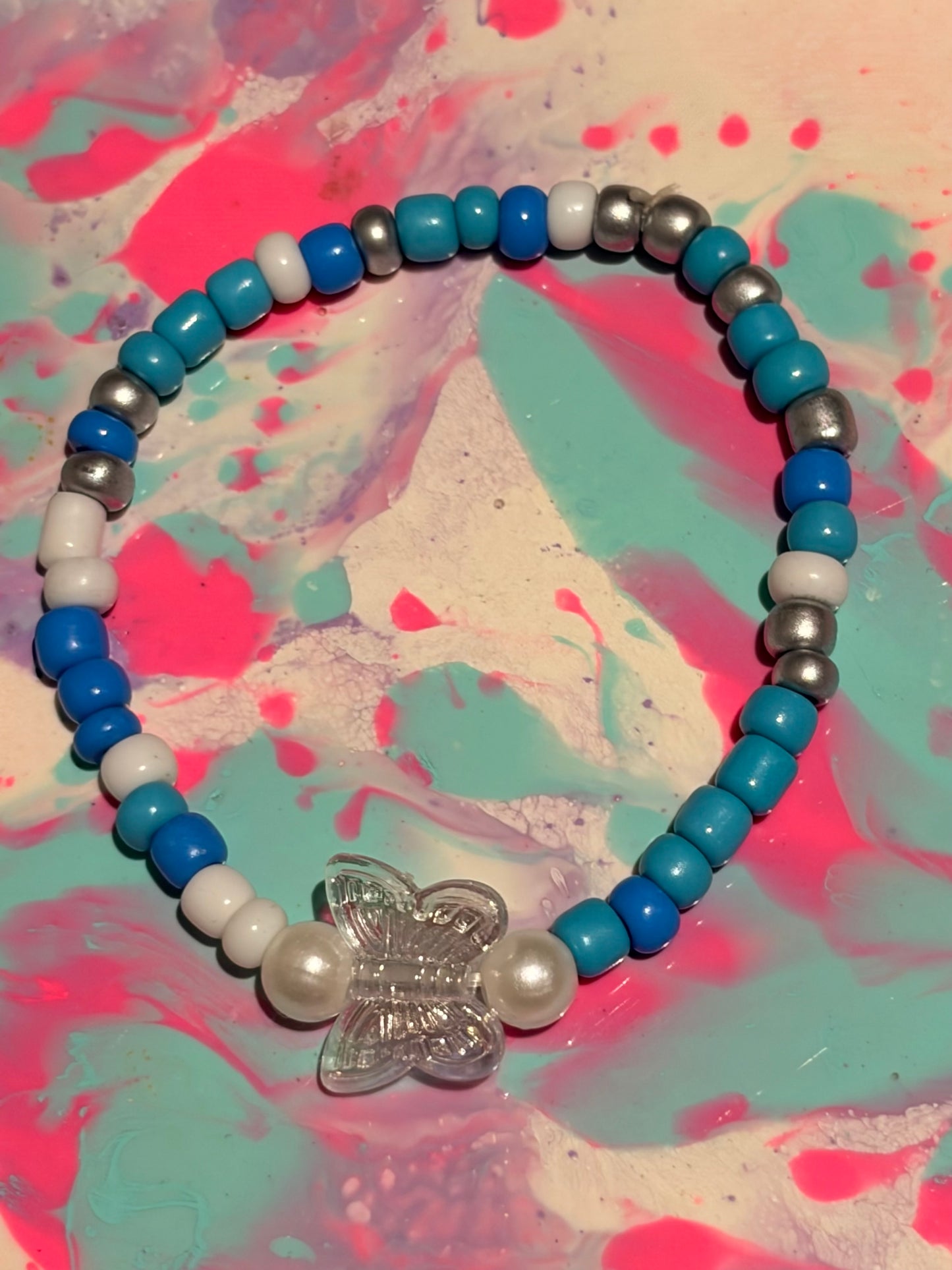 Blue butterfly bracelet