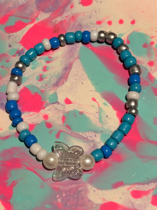 Blue butterfly bracelet