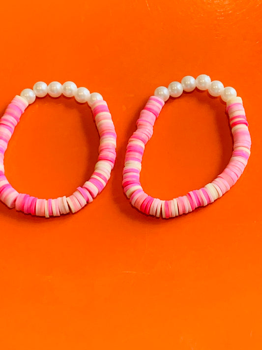 Pink peal bracelet