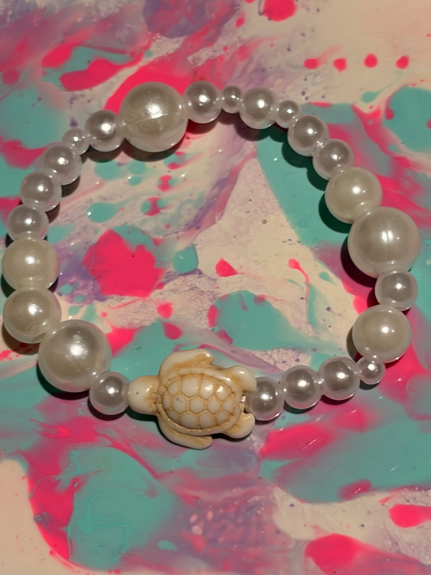 Cute peal turtle bracelet