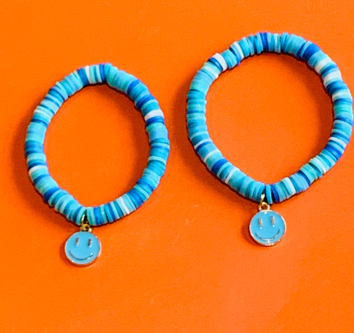 Blue smile face bracelet