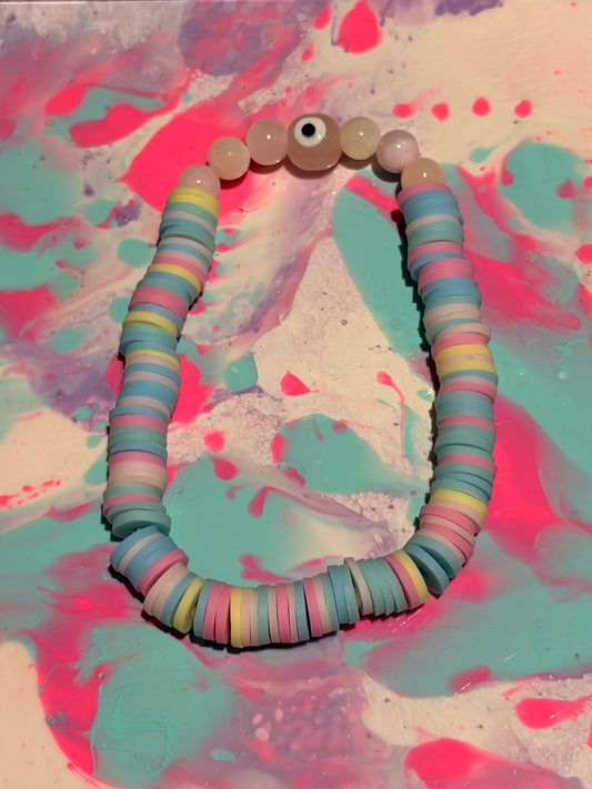 Pastel evil eye bracelet