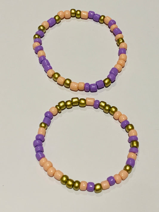 Gold an purple bracelet