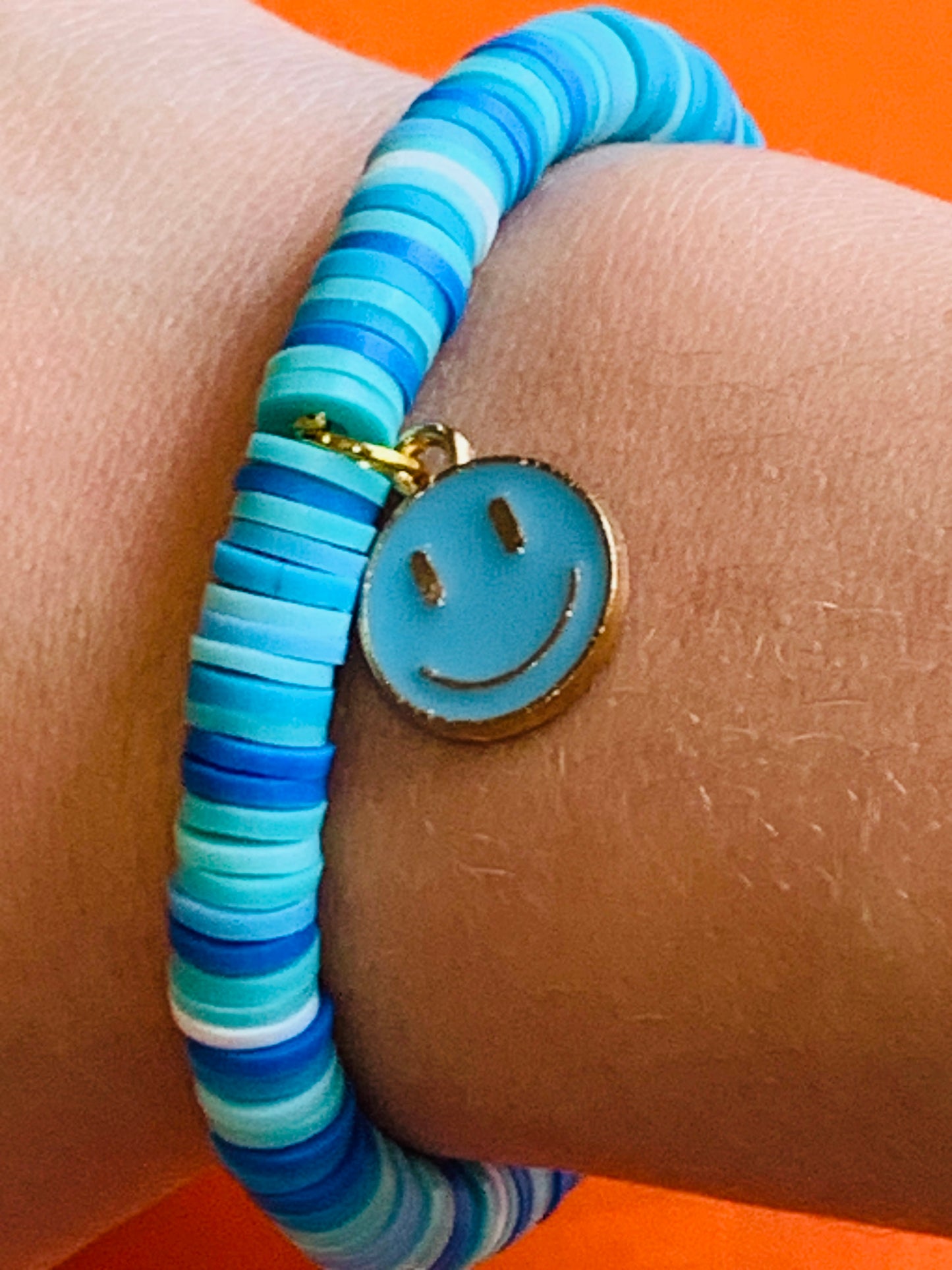 Blue smile face bracelet