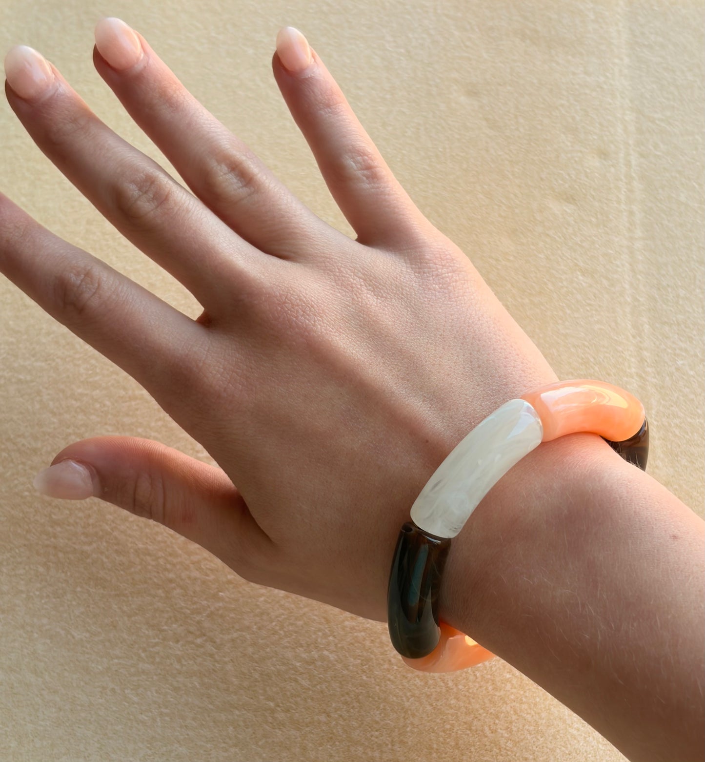 The peach Cleo bangle