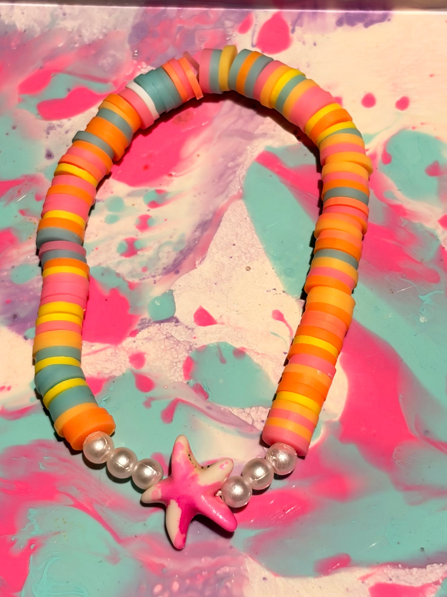 Vibrant star fish bracelet