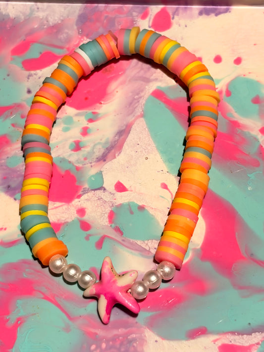 Vibrant star fish bracelet